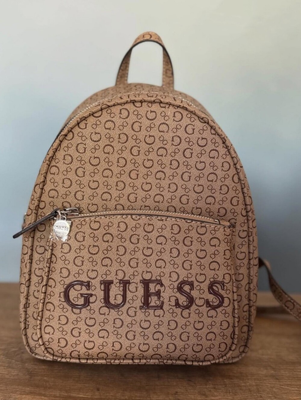 Guess Brown Monogram Backpack